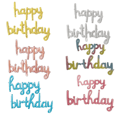 16" Balloon Banner - Cursive Happy Birthday