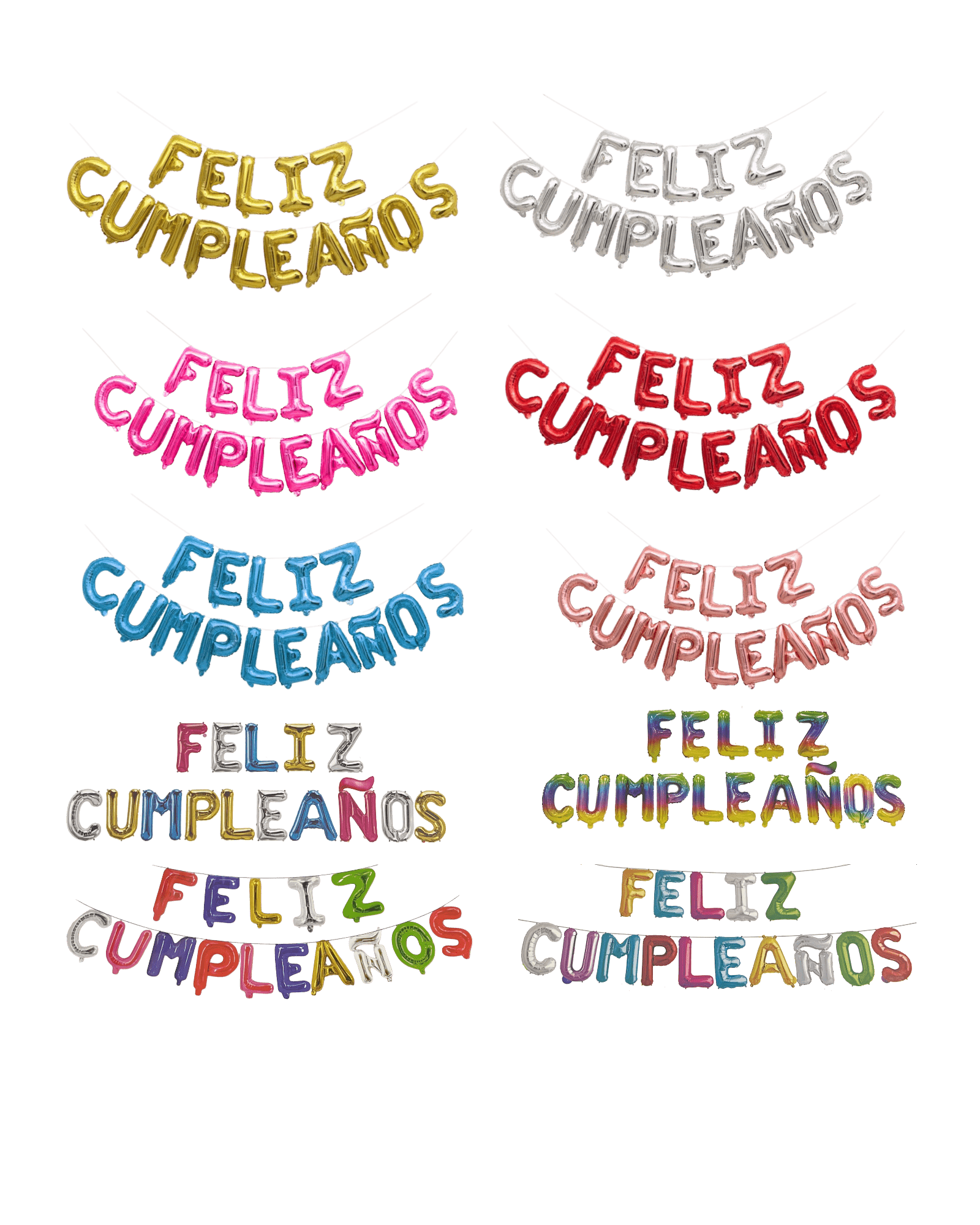 16" Balloon Banner - Feliz Cumpleanos