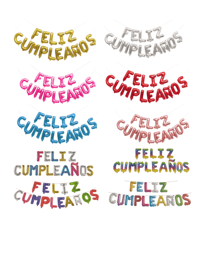 16" Balloon Banner - Feliz Cumpleanos