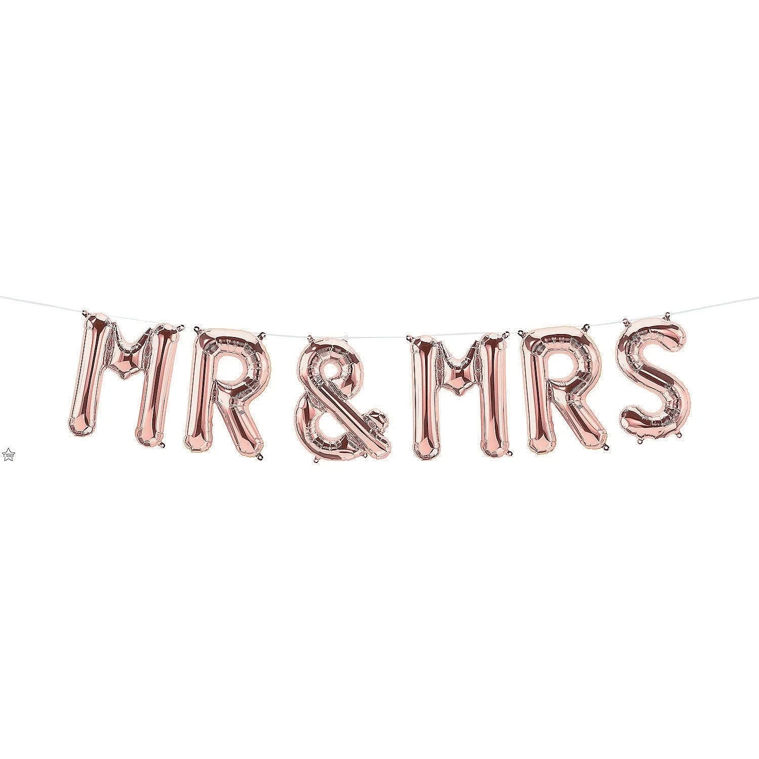 16" Balloon Banner - Mr & Mrs - Rose Gold - Northstar Balloons