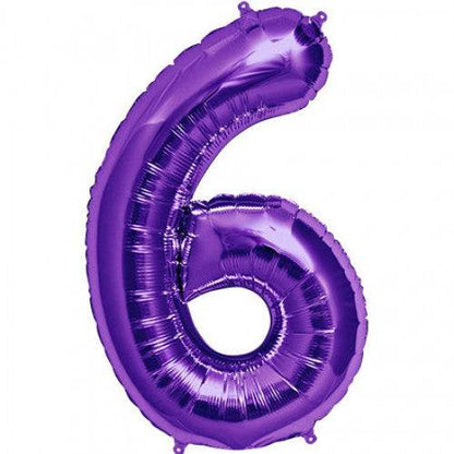 16" Balloon Numbers - Purple - Party America