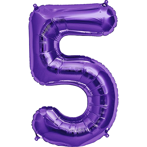 34" Balloon Numbers - Purple - Party America