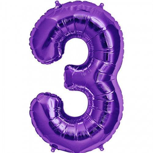 34" Balloon Numbers - Purple - Party America