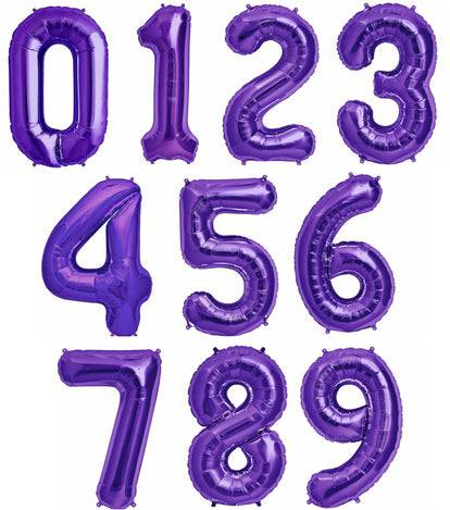 34" Balloon Numbers - Purple - Party America