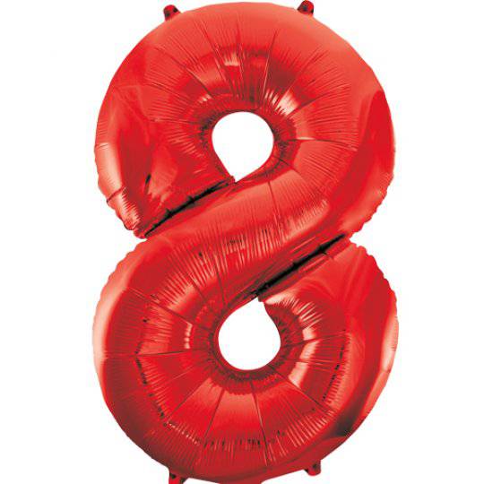 34" Balloon Numbers - Red - Party America