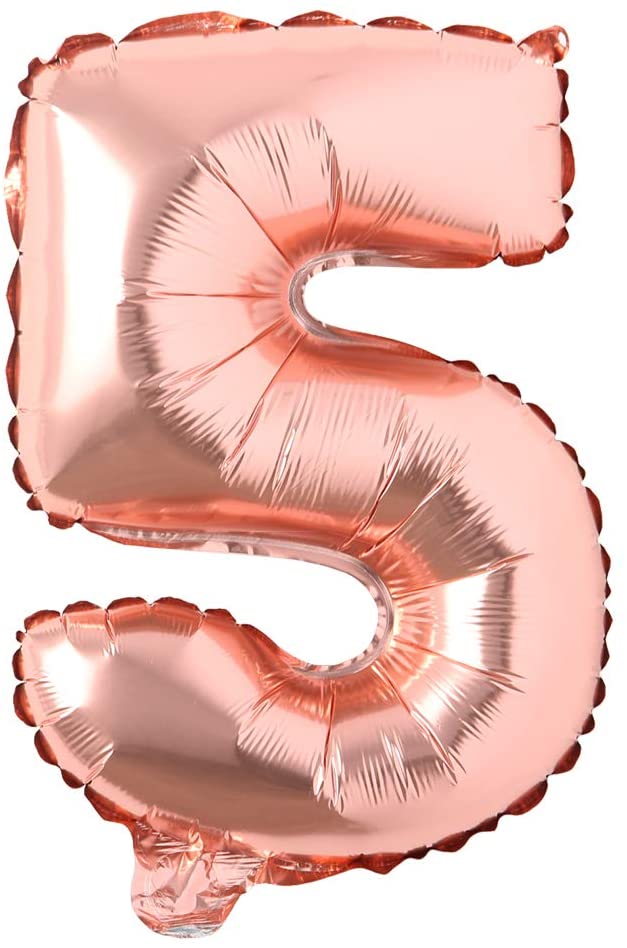 16" Balloon Numbers - Rose Gold - Party America