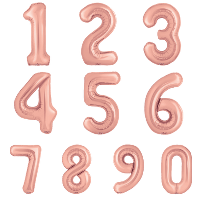 16" Balloon Numbers - Rose Gold (2ct)