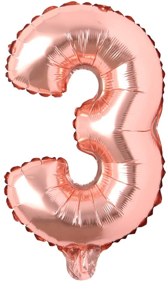 16" Balloon Numbers - Rose Gold - Party America