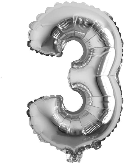 16" Balloon Numbers - Silver - Party America