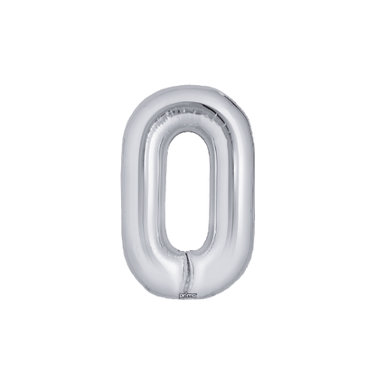 16" Balloon Numbers - Silver (2ct)