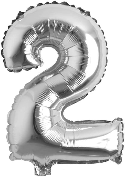 16" Balloon Numbers - Silver - Party America