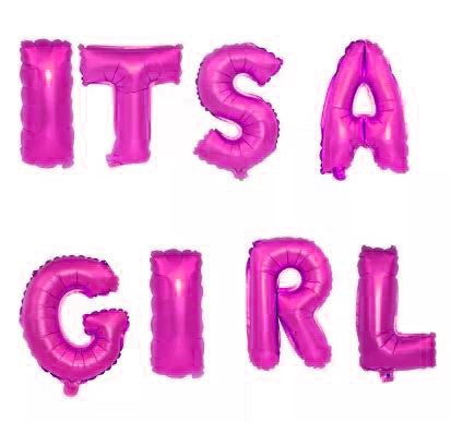 16" Banner - It's A Girl Pink