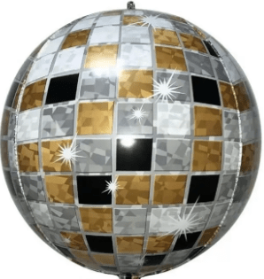 16" Disco Ball - Gold/Silver/Black