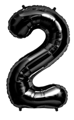 34" Balloon Numbers - Black - Party America