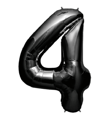 34" Balloon Numbers - Black - Party America