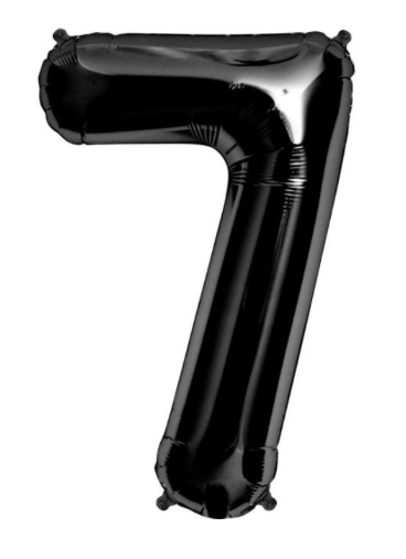 34" Balloon Numbers - Black - Party America