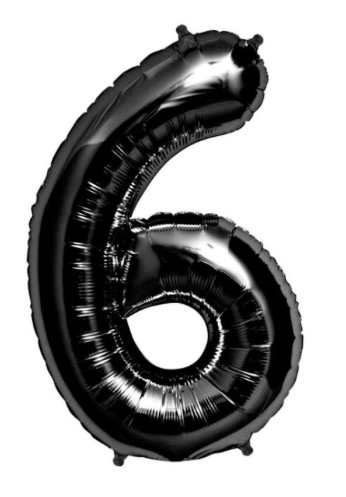 34" Balloon Numbers - Black - Party America