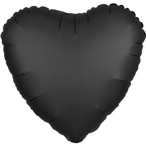 17" Heart - Satin Luxe Onyx (4ct)