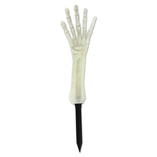 17" Yard Stake - Skeleton Hand Nite - Glo