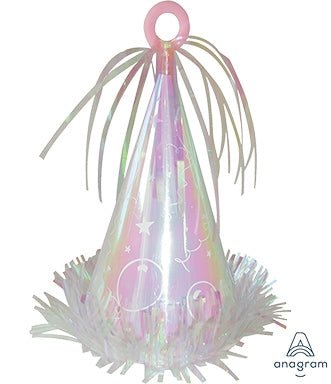 170g Balloon Weight - Iridescent Party Hat (6ct)