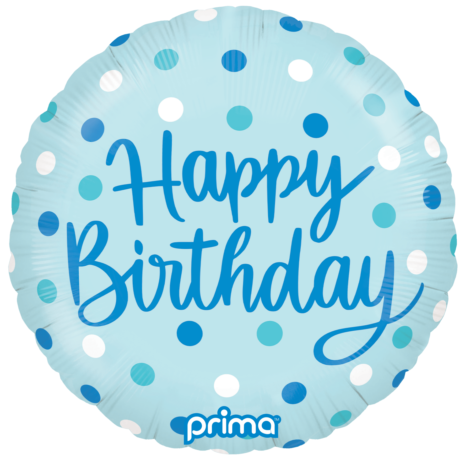 18" Birthday Blue Dots