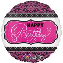 18" Birthday Damask
