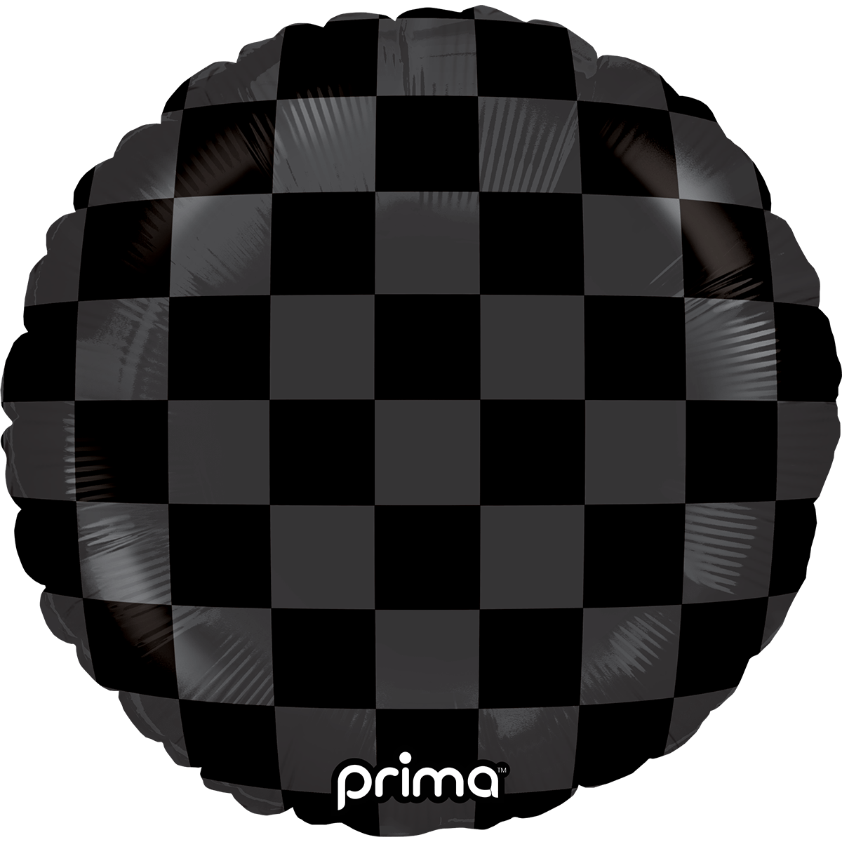 18" Black Shiny & Matte Checker Print