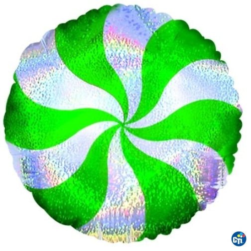 18" Candy Peppermint - Green Dazzeloon
