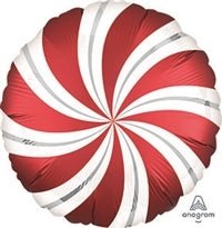 18" Candy Swirls - Satin Infused Red
