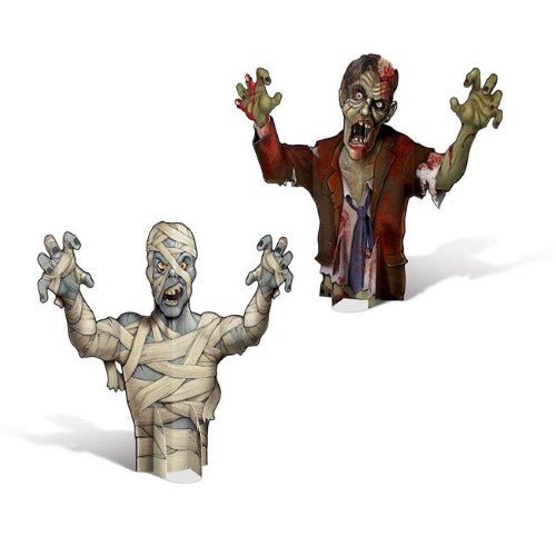 18" Centerpieces - 3D Mummy & Zombie (2ct)