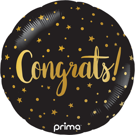 18" Congrats Gold Stars