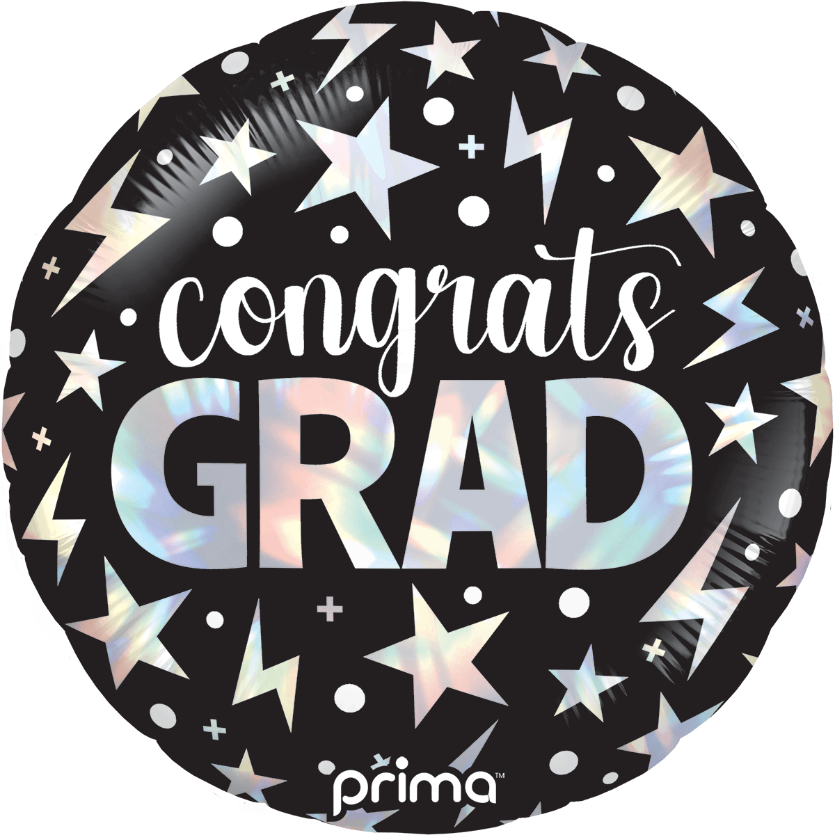18" Congrats Grad Holographic Stars & Lightning Bolts