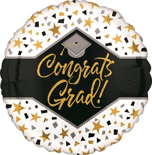 18" Congrats Grad Stars & Confetti (10ct)