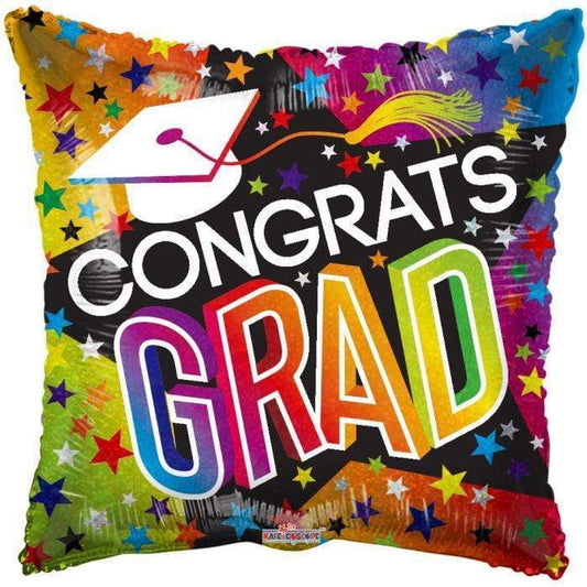 4" Congrats Grad Graduation Stars & Rainbow (100ct) - Conver USA