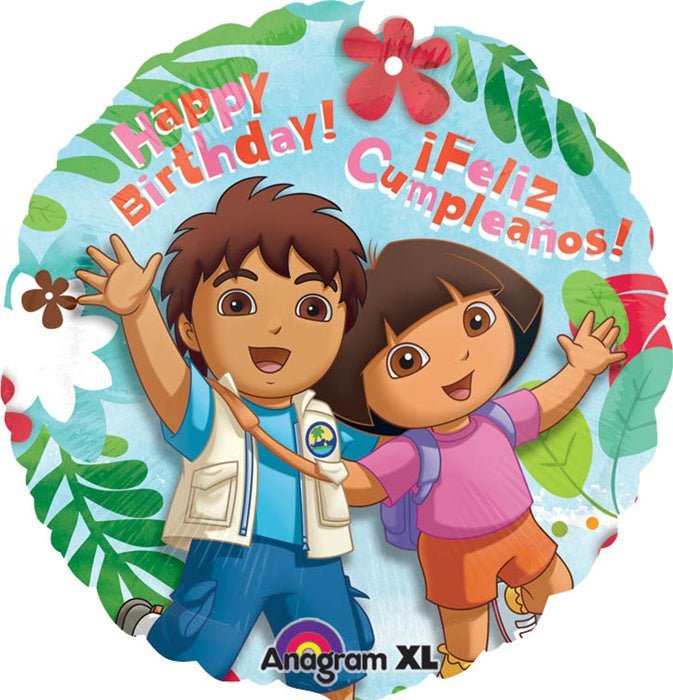 18" Dora & Diego Happy Birthday