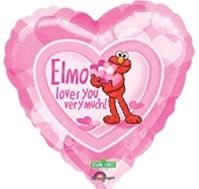 18" Elmo Loves You Very Much (Heart) Foil Balloon
