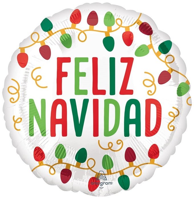 18" Feliz Navidad Xmas Lights (10ct)