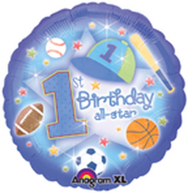 18" First Birthday All Star