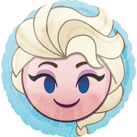 18" Foil Balloon - Frozen Elsa Emoji
