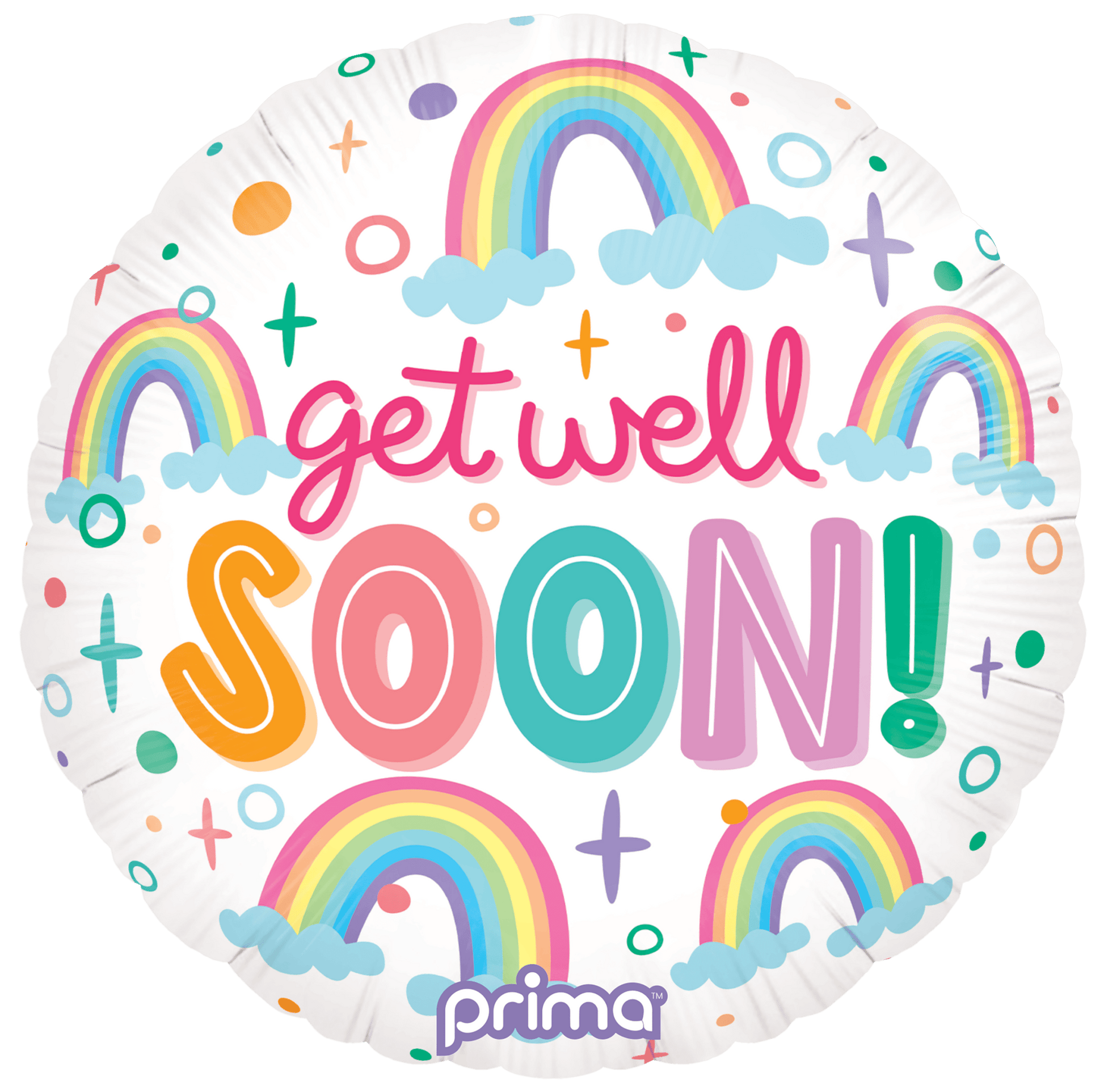 18" Get Well Soon Rainbows