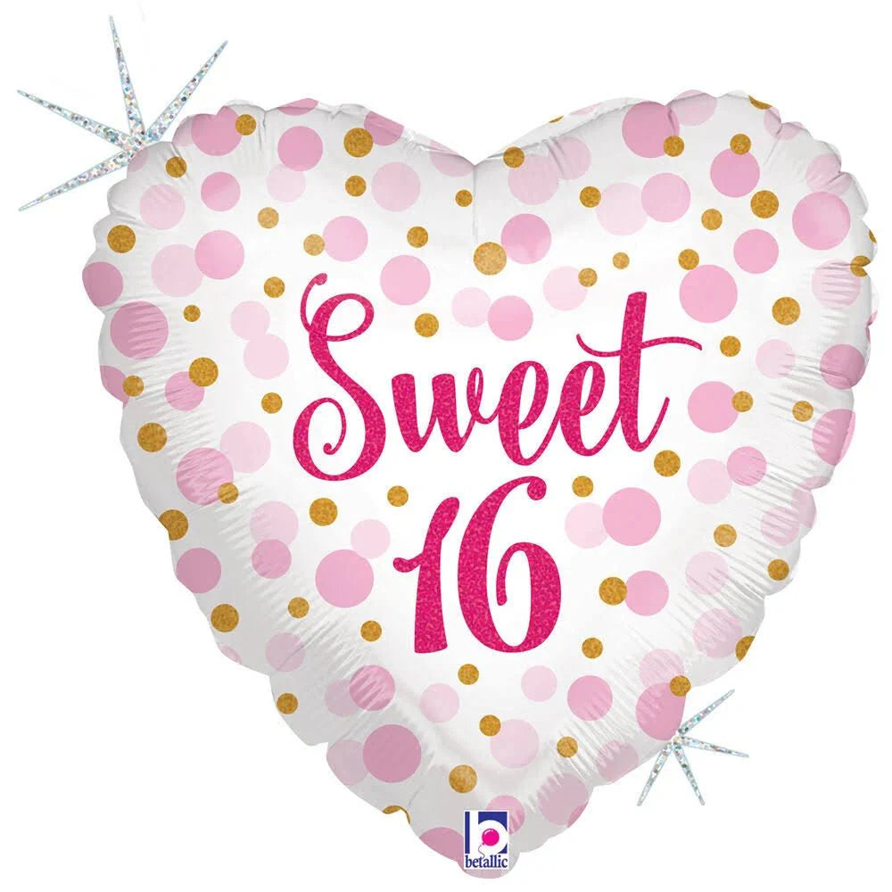 18" Glitter Sweet 16