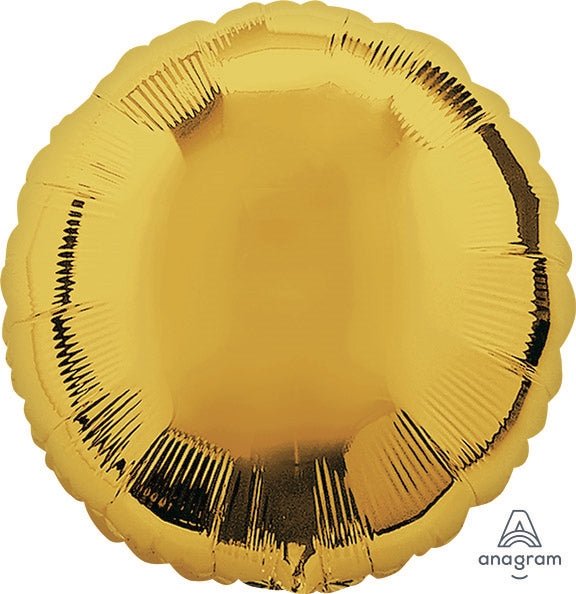 18" GOLD Round Shaped - Pk of 25 - Foil Balloon(Anagram)