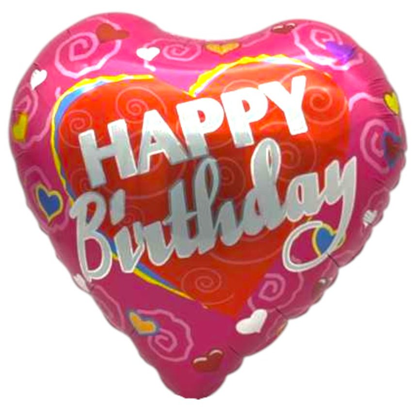18" Happy Birthday - Assorted Hearts - 20ct - Party America