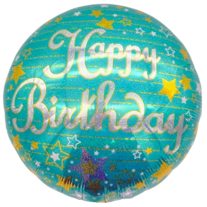 18" Happy Birthday - Blue with Stars - 20ct - Party America
