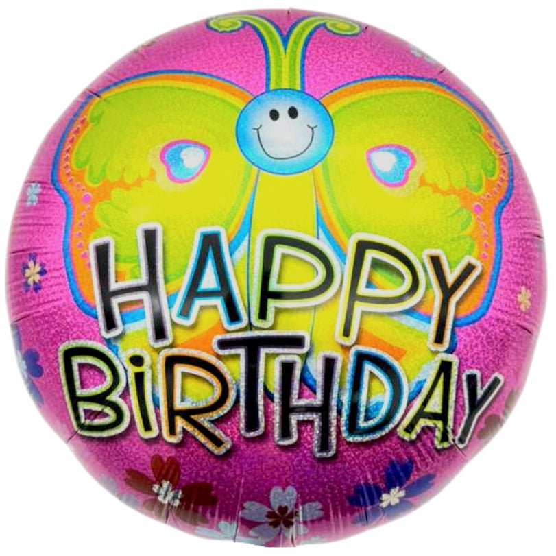 18" Happy Birthday - Butterfly - 20ct - Party America