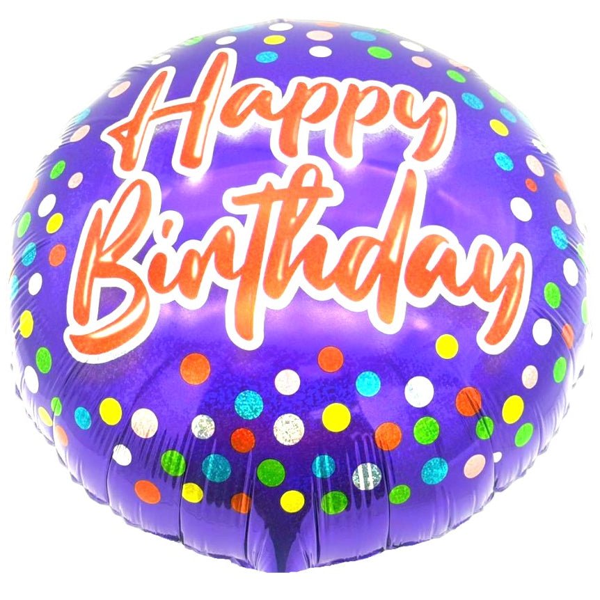 18" Happy Birthday - Colored Dots - 20ct - Party America