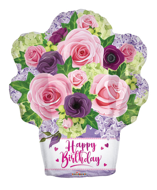 18" Happy Birthday - Flower Vase (100ct) - Conver USA