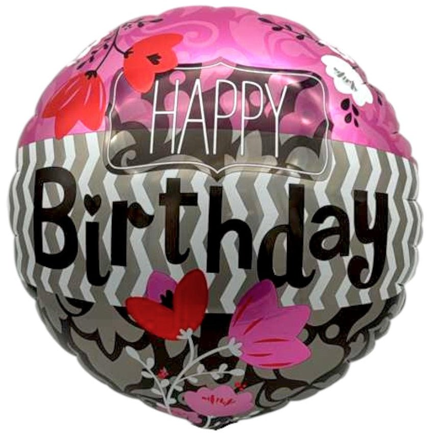 18" Happy Birthday - Flowers - 20ct - Party America
