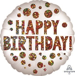 18" Happy Birthday Sequins