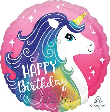 18" Happy Birthday Unicorn (10ct)